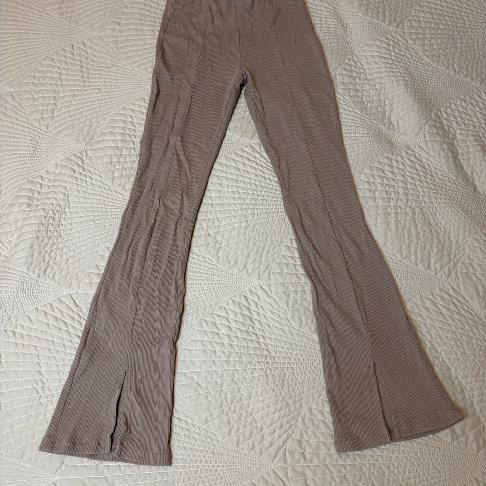 Girls ZARA Tan Flared Pants